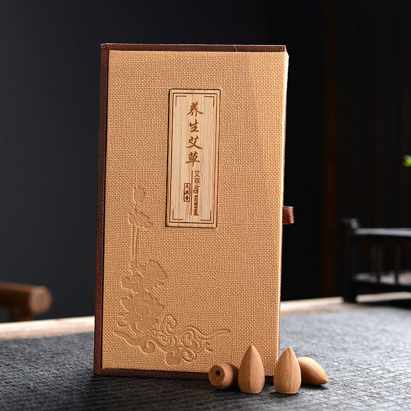 zensoullab Natural Backflow Incense Pellets Agarwood Tower Incense Cones Sandalwood Incense Home Indoor Air Purification Incense Burner Aromatherapy Gift