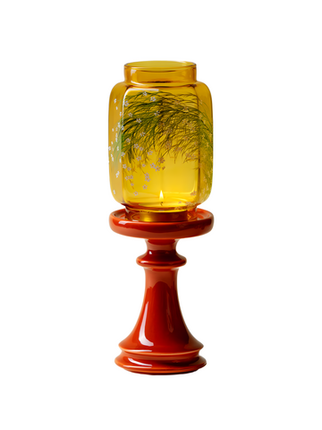 zensoullab Serenity Meadow Oriental Candle Holder (3 Colors)｜Handcrafted Glass & Ceramic Lamp for Meditation