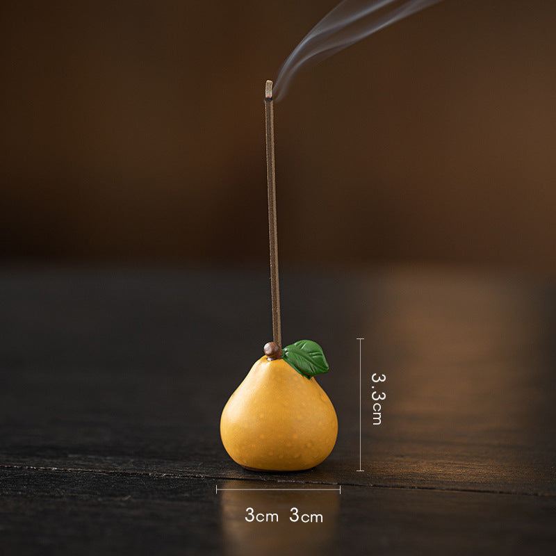 zensoullab Blessing Peace Creative Ceramic Small Pomelo Incense Socket Zen Tea Room Desktop Aromatherapy Burner Stand Incense Burner