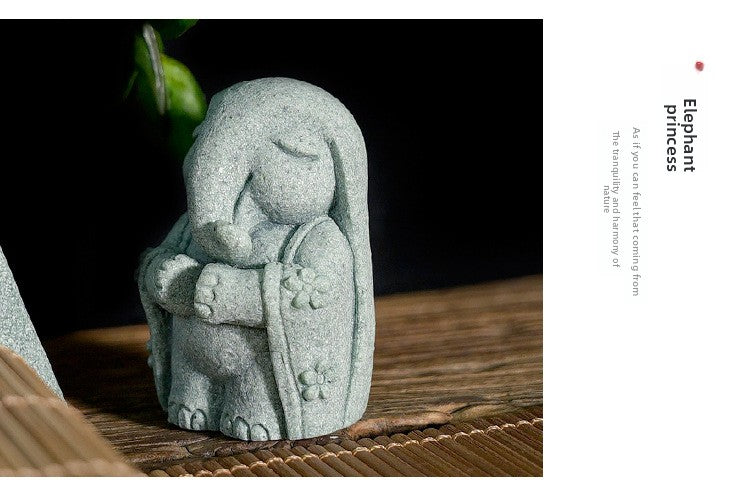 zensoullab Japanese Style Little Monk Desktop Decoration Figurine Fish Tank Aquarium Bonsai Matching Micro Landscape Tea Pet Small Ornament