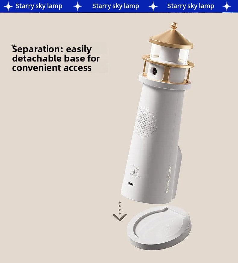 zensoullab Moonlight Lighthouse Projection Lamp Atmosphere Bedroom Bedside Sleep Companion Night Light Desktop Creative High-end Ornament