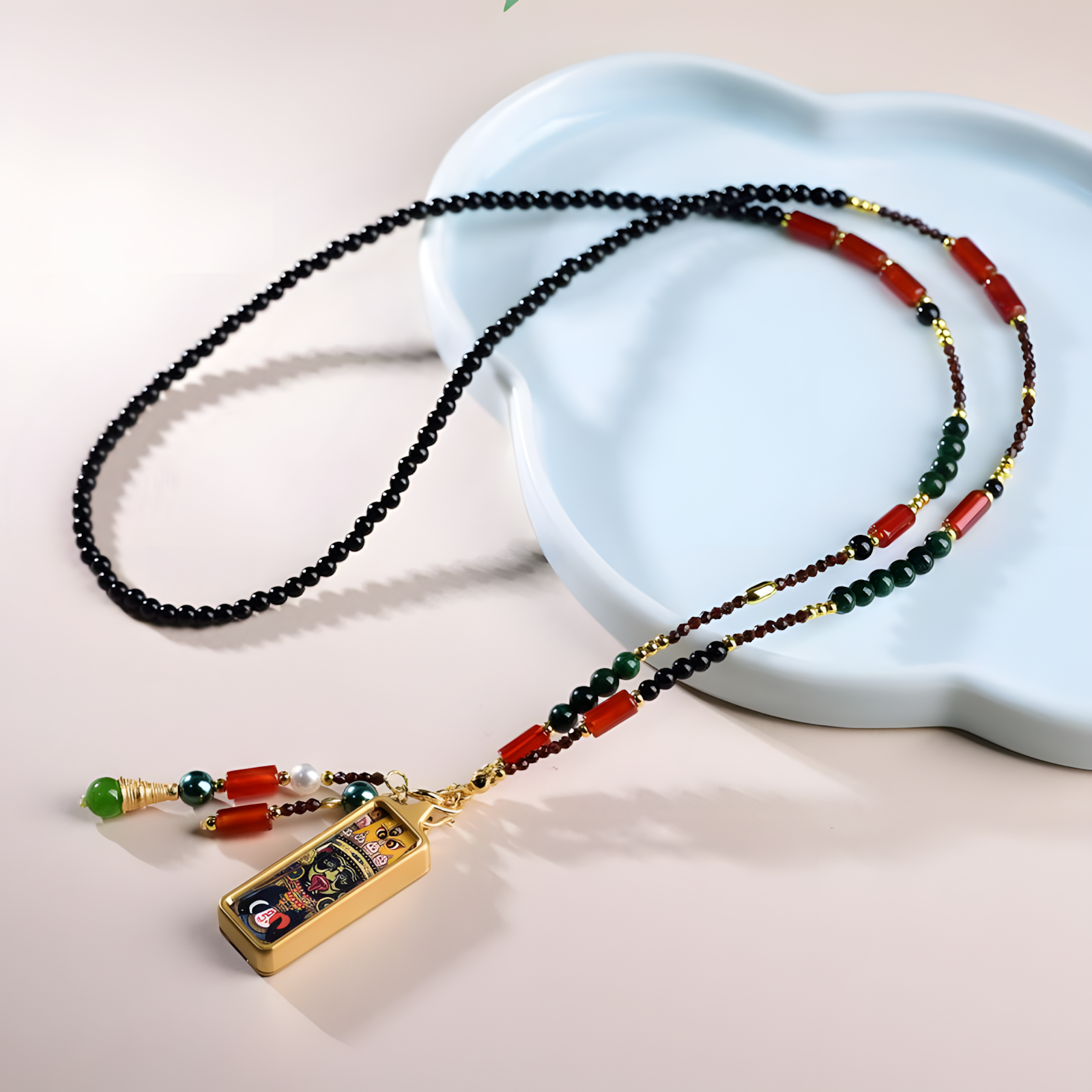 Zensoullab【Guardian Flame 】| Tibetan Energy Amulet Necklace for Meditation & Mindfulness