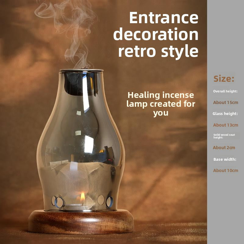 zensoullab Fireproof Candle Incense Burner Agarwood Wood Chips Aromatherapy Lamp Glass Incense Burner Glass Candle Holder Aromatherapy Lamp