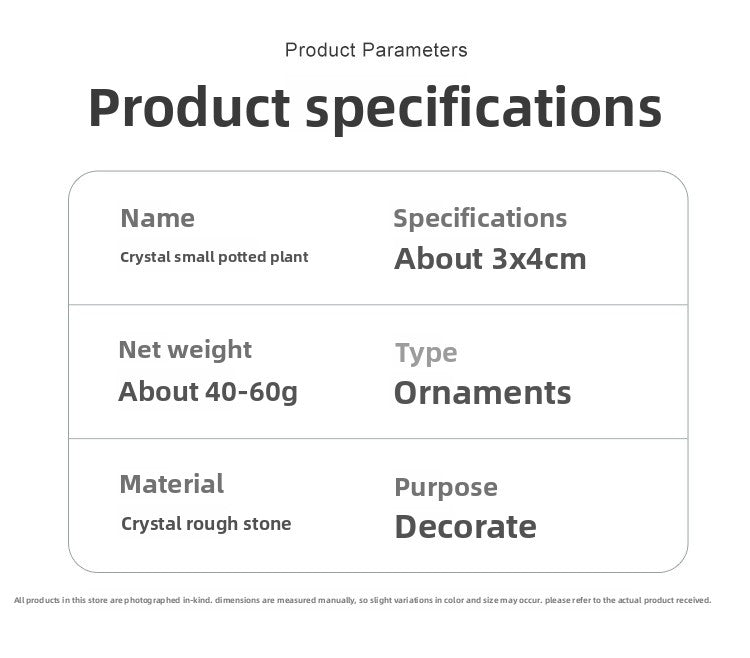 zensoullab Natural Crystal Raw Stone Mineral Pot Ornament Crystal Gemstone DIY Simulation Potted Plant Home Desktop Car Ornament