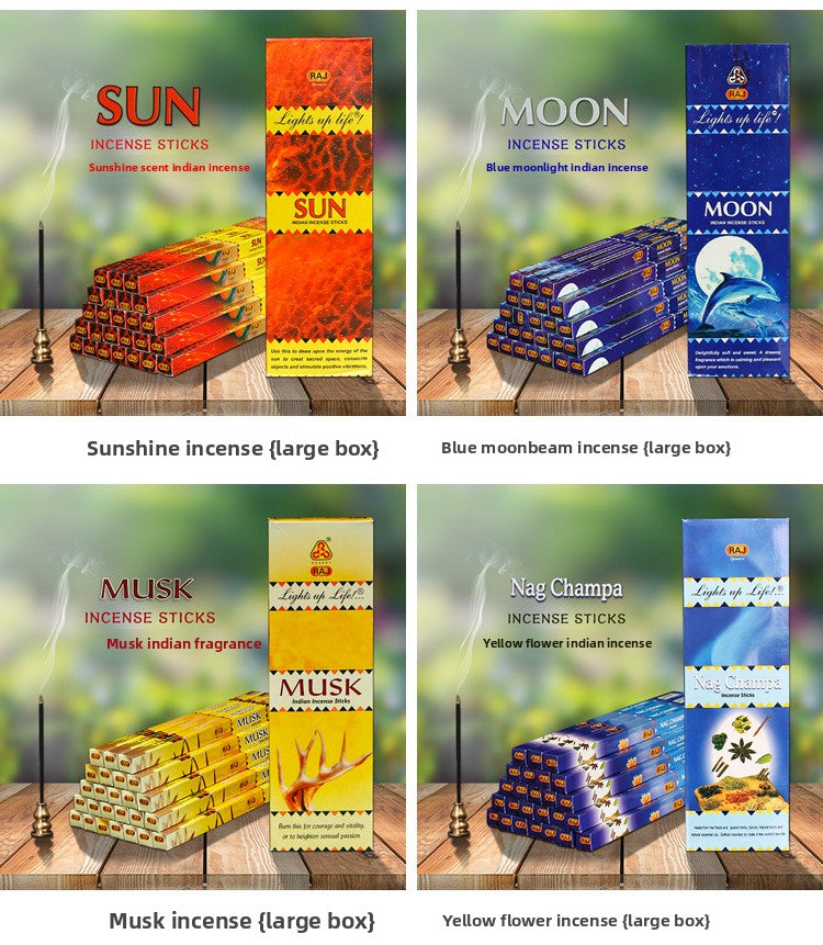 Zensoullab India Fragrant 30 Kinds of Fragrance Small Square Series Genuine Goods Imported Indian Aromatherapy Joss-Stick Handmade Incense
