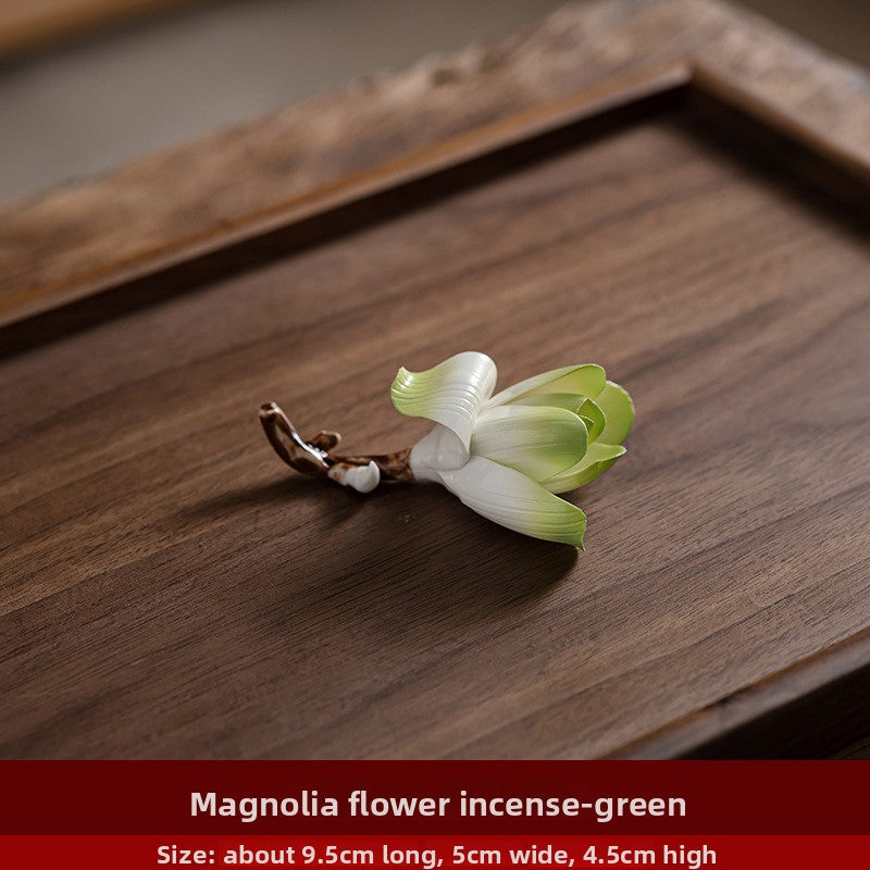 zensoullab Ceramic Magnolia Flower Incense Holder