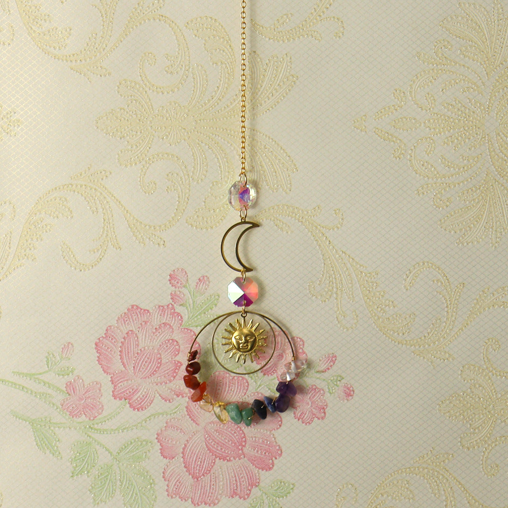 zensoullab Sun Catcher Sun Crystal Gravel Pendant Light Outdoor Hanging Window Wind Chime T37