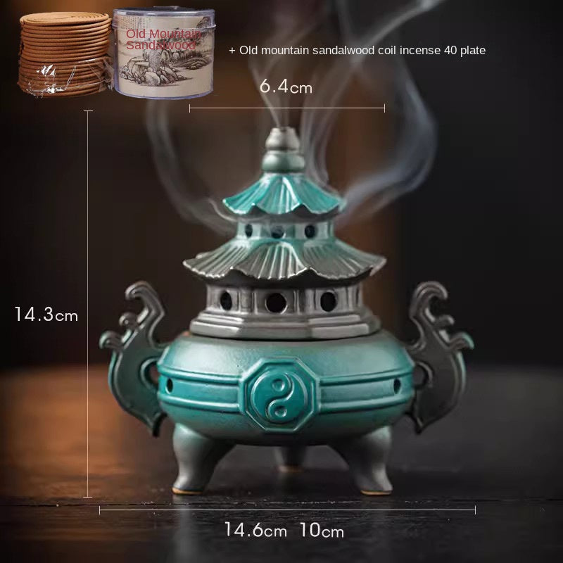zensoullab Kirin Incense Burner Wealth-Attracting Divine Beast Agarwood Sandalwood Tea Table Home Indoor Incense Ceremony New Chinese Zen Ceramic Ornament