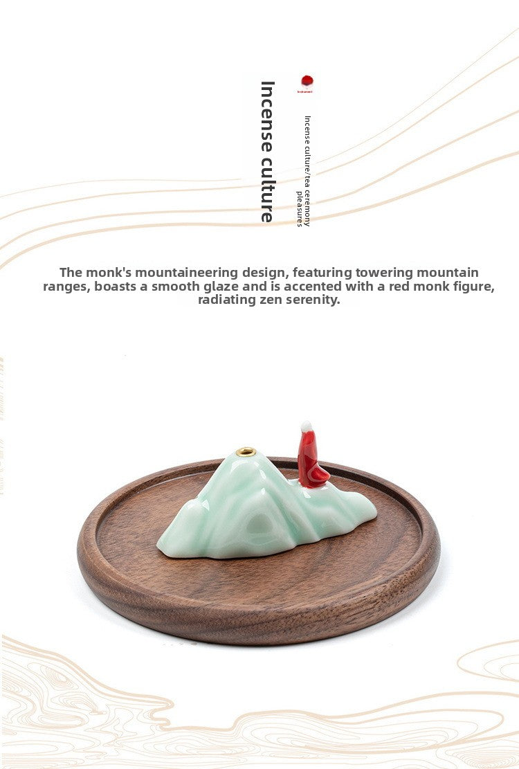 zensoullab Zen Rockery Incense Holder Ornament Tea Ceremony Incense Burner Tea Room Living Room Home Aromatherapy Burner Incense Stand Creative Incense Tool Sandalwood