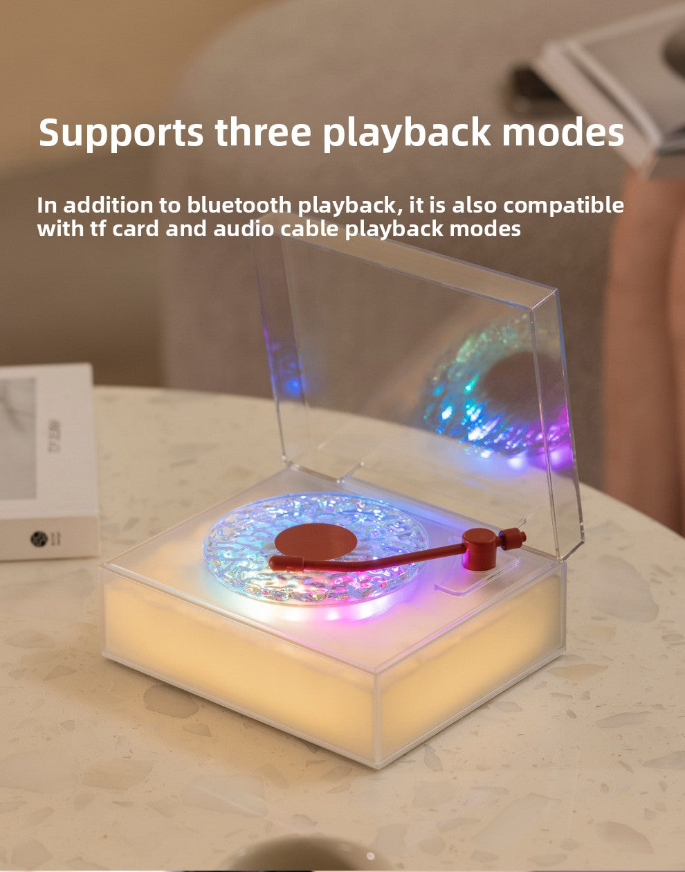 zensoullab2025 New High-Quality Water Ripple Bluetooth Speaker Wireless Portable Desktop Projection Gift for Friends Audio