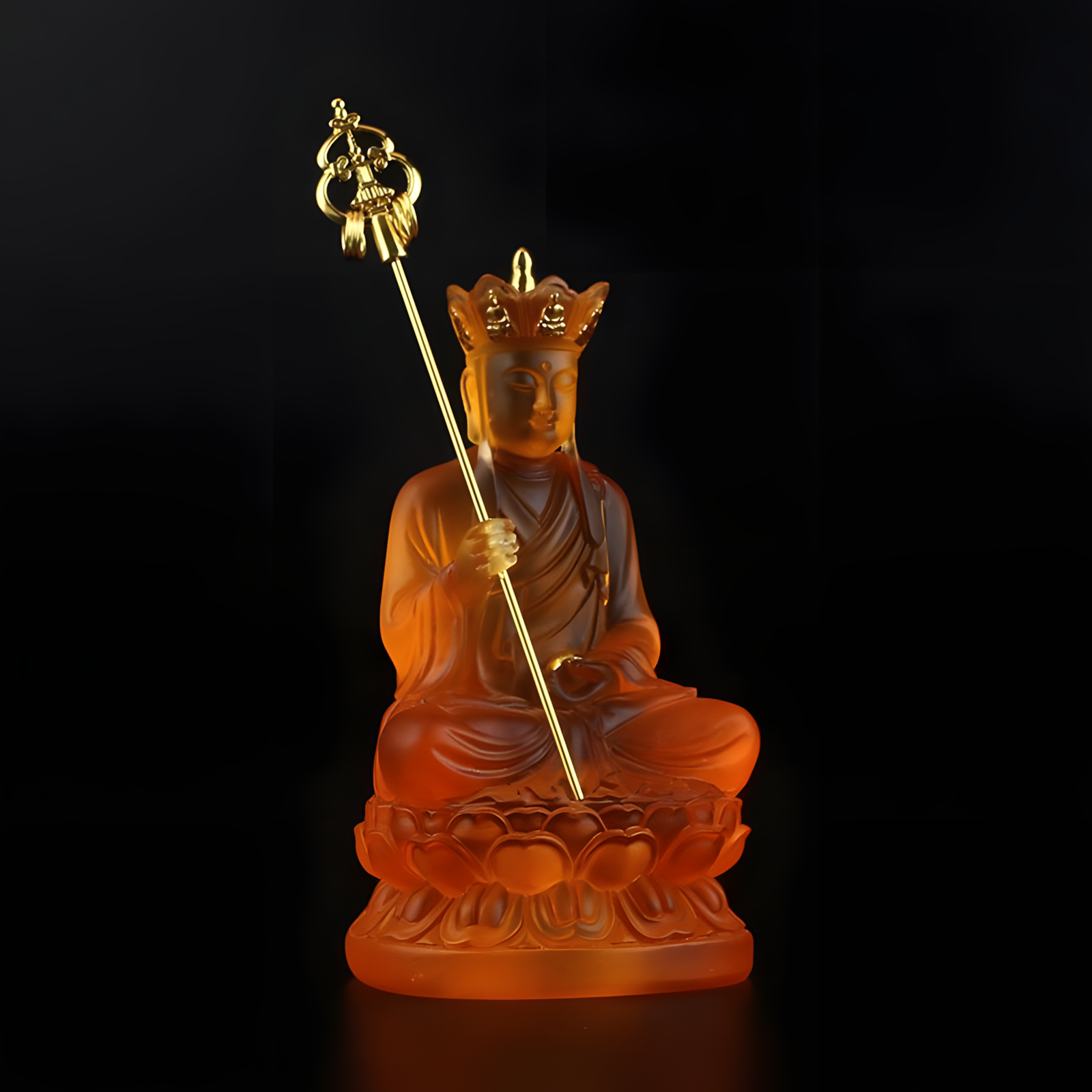 Zensoullab ┃ “Guardian of Compassion” Kṣitigarbha Bodhisattva Crystal Statue – A Symbol of Inner Peace and Protection