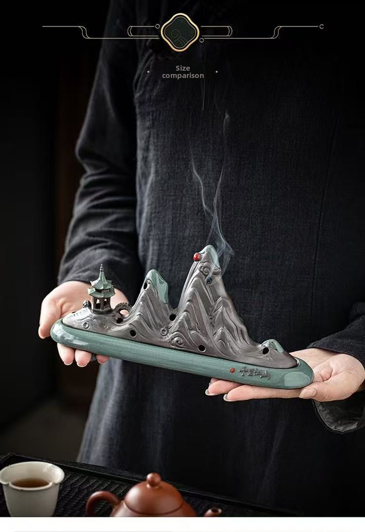 zensoullab Ceramic Incense Burner Sandalwood Burner Incense Box Incense Holder Incense Stick Agarwood Sandalwood Incense Burner Home Indoor Incense Home Decor