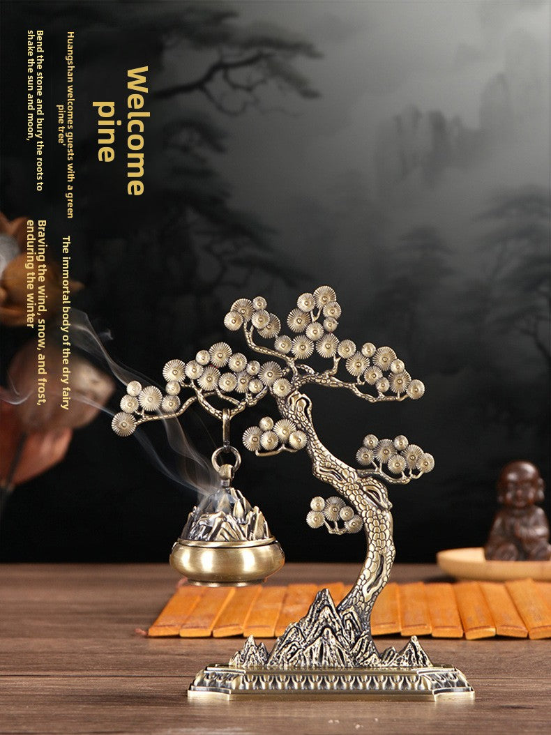 zensoullab Welcome Pine Chinese Style Aromatherapy Ornament Home Indoor Creative Incense Burner Sandalwood Hanging Incense Burner Incense Ceremony Tea Ceremony In Stock