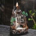 zensoullab Fake Mountain Water Flowing Wealth Ornament Home Desktop Resin Decoration Gift Housewarming Opening Living Room Wealth-Attracting Backflow Incense Burner