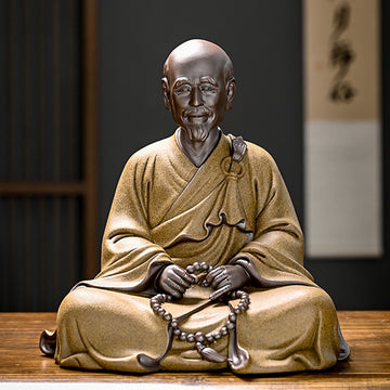 zensoullab Ceramic Master Hongyi Figure Large Ornament New Chinese Zen Style Home Office Desktop Decoration Craft Statue
