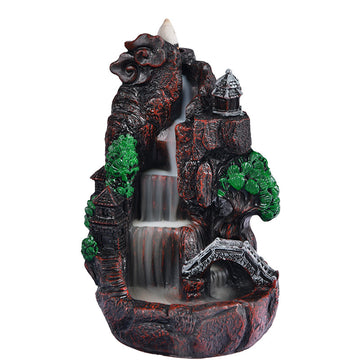 zensoullab Backflow Incense Sandalwood Indoor Aromatherapy Burner Home Living Room Resin Mountain Water Creative Small Ornament Incense Burner