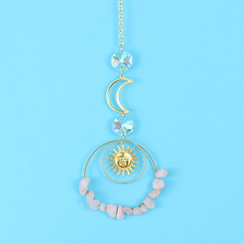 zensoullab Sun Catcher Sun Crystal Gravel Pendant Light Outdoor Hanging Window Wind Chime T37