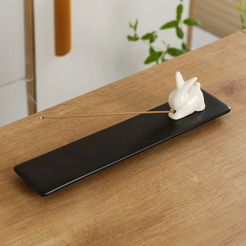 Cross-Border Ceramic Kitten Aromatherapy Burner Ornament Creative Cute Cat Home Indoor Creative Incense Holder Incense Stand Incense Tray