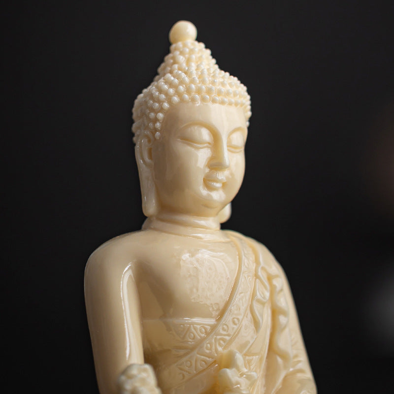 zensoullab Neoclassical Western Three Saints Figures Buddha Statue Ornaments Amitabha Bodhisattva Guanyin Decorations Resin Crafts