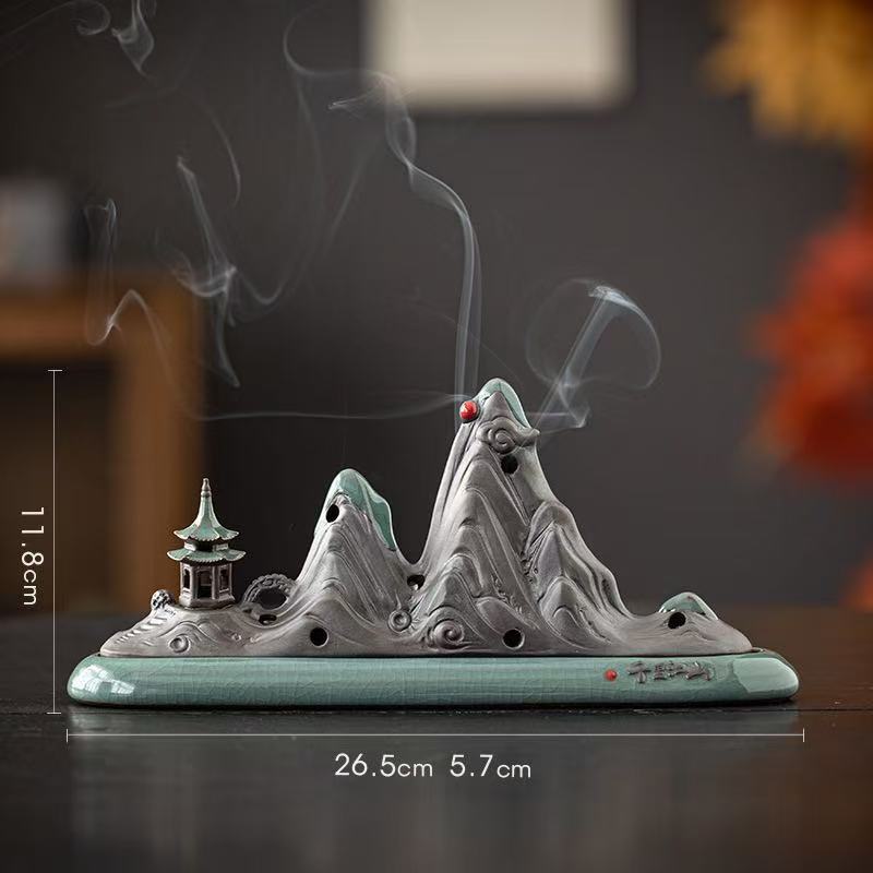 zensoullab Ceramic Incense Burner Sandalwood Burner Incense Box Incense Holder Incense Stick Agarwood Sandalwood Incense Burner Home Indoor Incense Home Decor