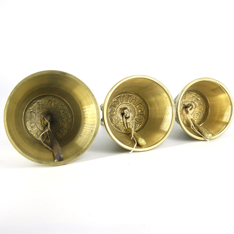 zensoullab Nepal Handmade Copper Bell Pestle Brass Five-Pronged Vajra Bell Pestle Healing Awakening Bell Buddhist Supplies Direct Supply