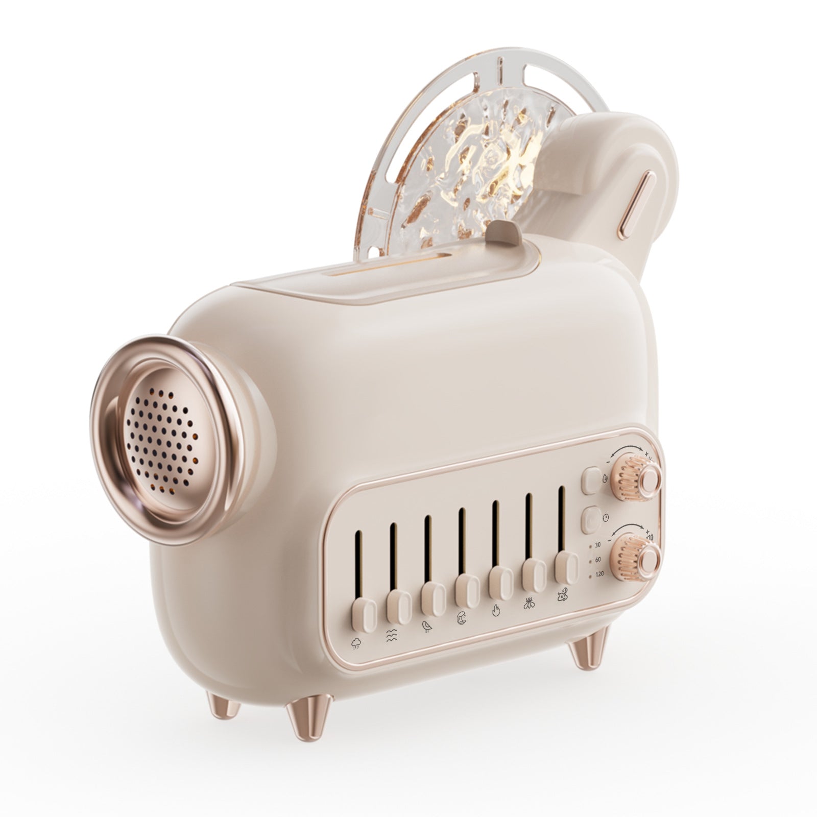 zensoullab New Product DIY White Noise Aromatherapy Machine Colorful Aurora Night Light Ultrasonic Essential Oil Bluetooth Speaker Humidifier