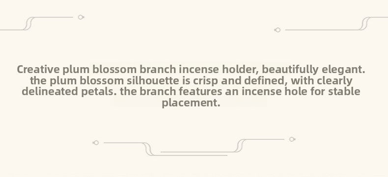 zensoullab Zen Ceramic Plum Blossom Incense Holder Creative Incense Stand Incense Tray Incense Burner Tea Room Study Atmosphere Decor Incense Burner