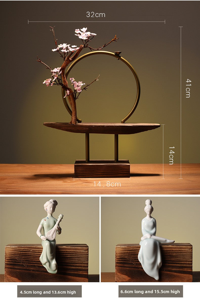zensoullab New Chinese Zen Style Ornament Creative Backflow Incense Burner Home Office Living Room Desktop Entrance Decoration Incense Burner