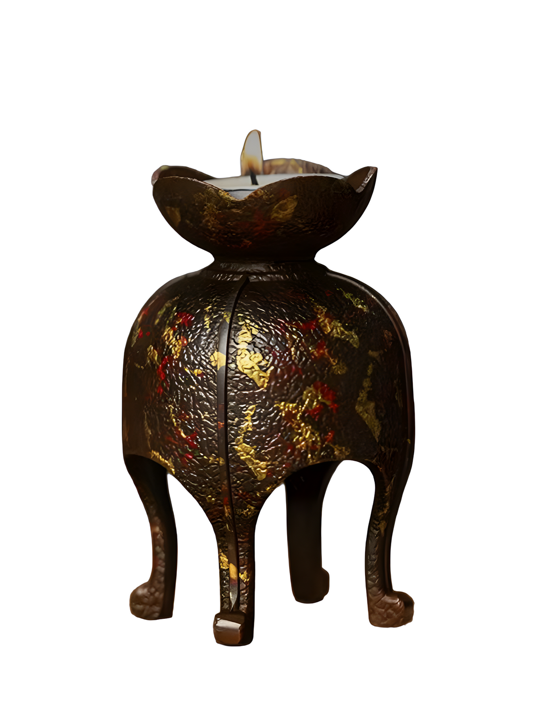 Zensoullab "Lotus Flame" Brass Candle Holder | Meditation & Mindfulness Lamp Stand