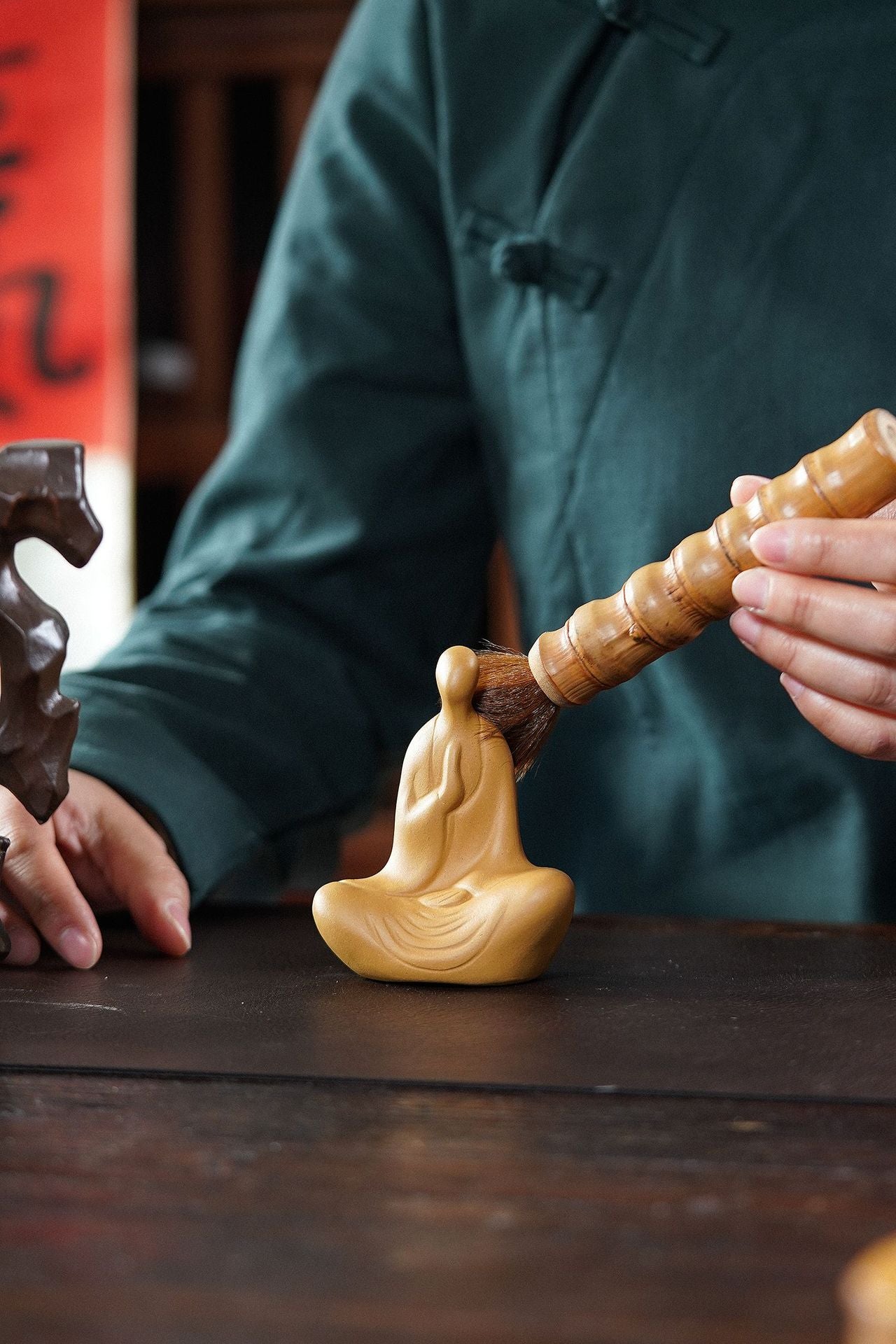 zensoullab Yixing Zisha Tea Pet Formless Buddha Tea Ceremony Tea Set Ornament Duan Clay Little Sha Mi Zen Little Monk Can Be Cultivated