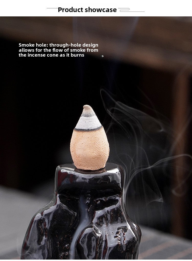 zensoullab Ceramic Backflow Incense Burner Creative Home Office Incense Decoration Incense Burner Direct Supply One Piece Supply