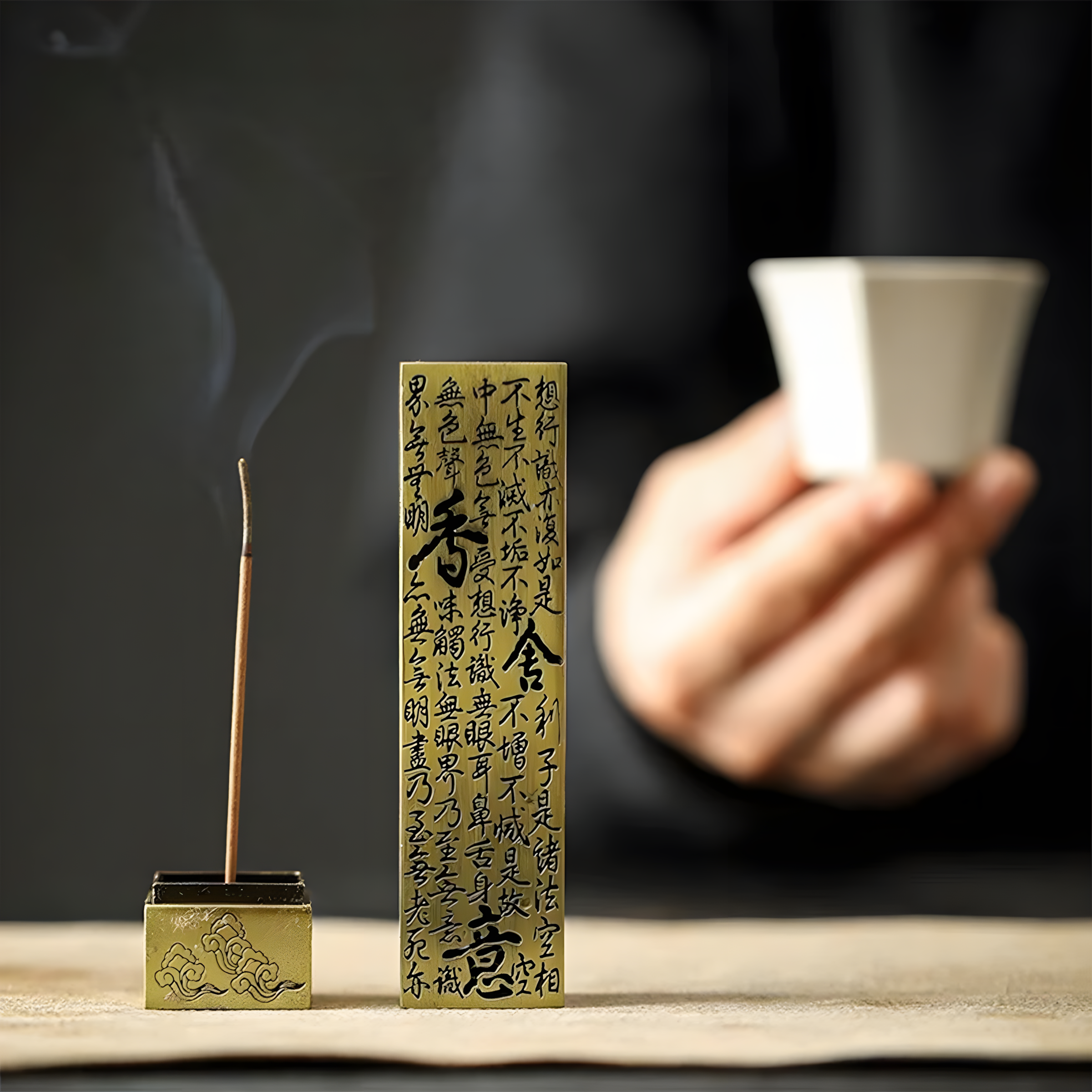 Zensoullab | Heart Sutra Incense Burner for Meditation & Mindfulness