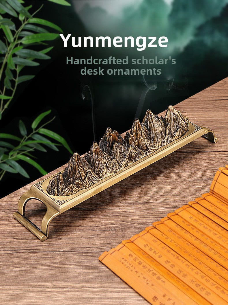 zensoullab New Chinese Style Incense Burner Yunmengze Incense Home Horizontal Study Room Tea Table Incense Ceremony Agarwood Sandalwood Desktop Decoration Ornament