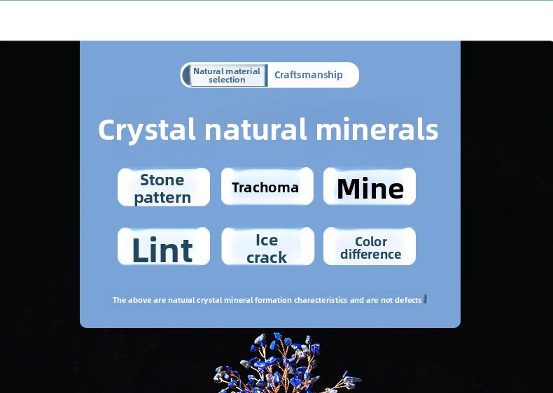 zensoullab Natural Yellow Crystal Crushed Stone Money Tree Hand-woven Copper Wire Home Office Opening Housewarming Wealth Tree Gift Ornament