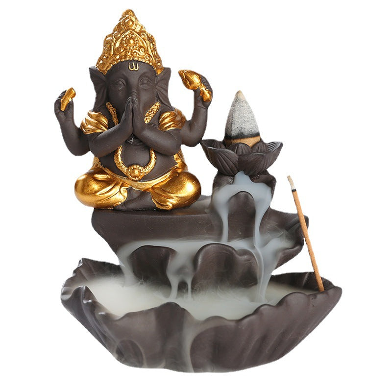 zensoullab Backflow Incense Burner for Home Indoor Sandalwood Agarwood Calming Incense Burner Zen Creative Ornament Tea Ceremony Xiang Shen Incense Burner