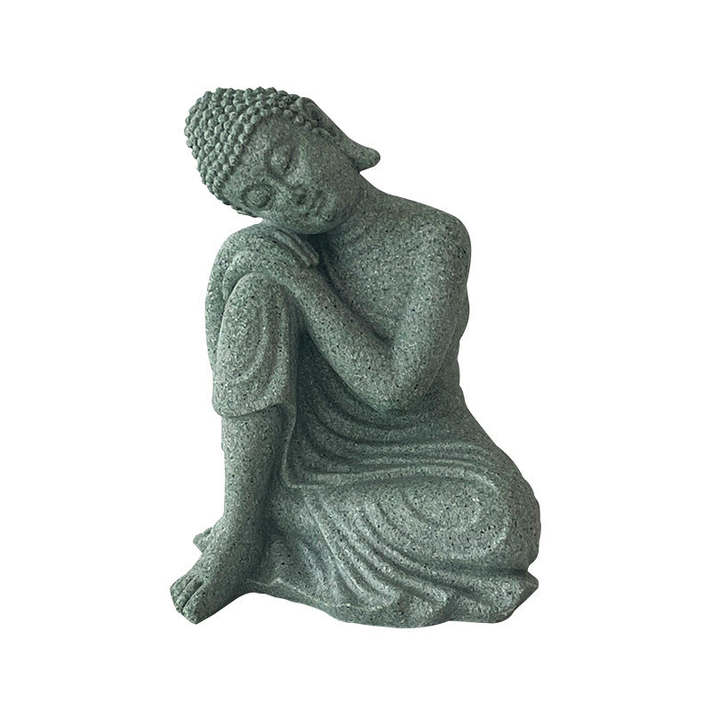 zensoullab New Buddha Statue Crafts Zen Fish Tank Landscape Ornament New Chinese Style Creative Entrance Home Decoration