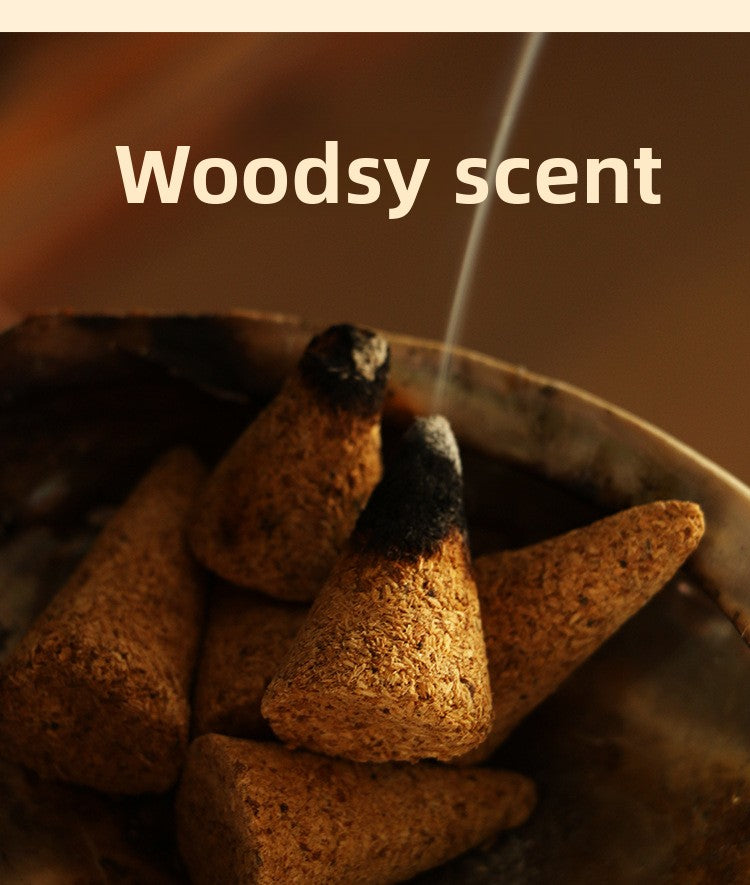 zensoullab Natural Peruvian Santomota Incense Cones Long-lasting Fragrance for Bedroom Aromatherapy Indoor Wooden Incense