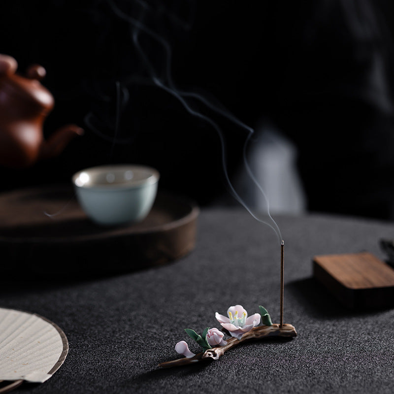 zensoullab Ceramic Flower Incense Holder
