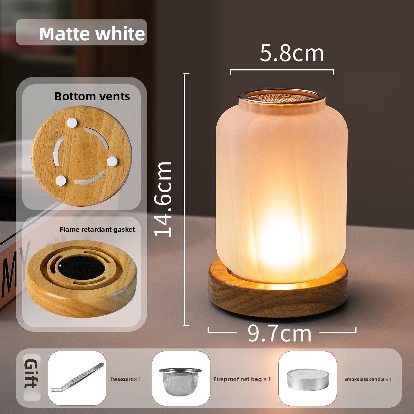 zensoullab Home Beauty Salon Glass Candle Holder Calming Aromatherapy Lamp Sandalwood Agarwood Incense Powder Incense Burner Chinese Style Candle Agarwood Lamp