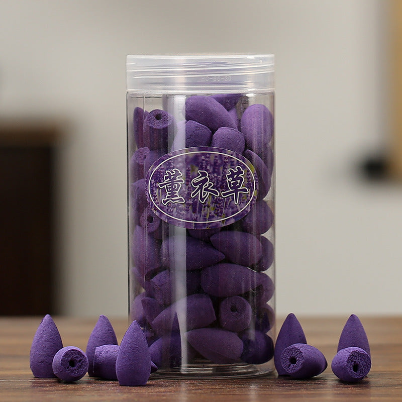 zensoullab Spring Reverse Plastic Bucket Flowing Incense Sandalwood 80 Pieces Reverse Flowing Incense Pellets Indoor Tower Incense Aromatherapy Incense