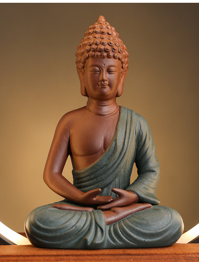 zensoullab Backflow Incense Burner Indoor Incense Creative Zen Buddha Sandalwood Agarwood Tea Ceremony Entrance Living Room Ceramic Lamp Ring Ornament