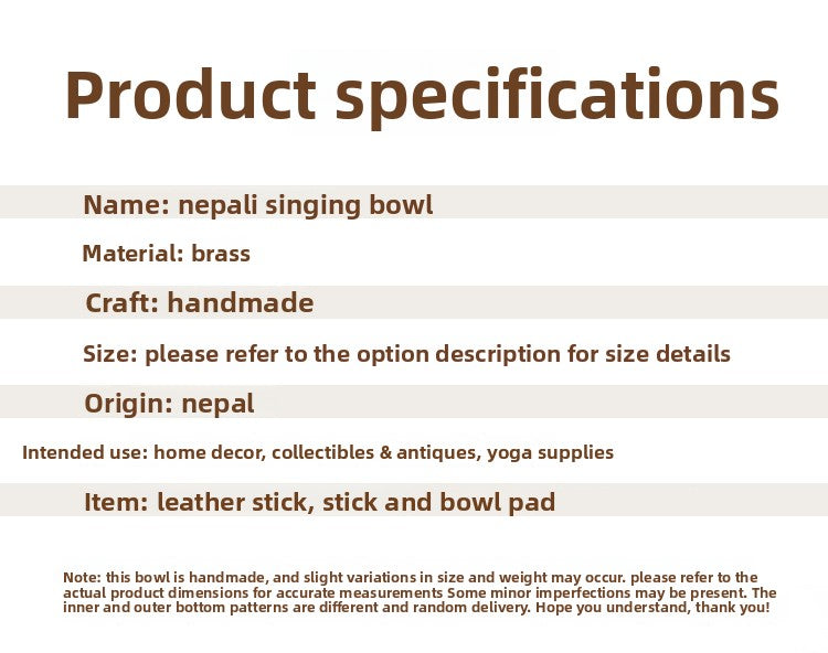 zensoullab Nepal Handmade Pure Bowl Tiger Spot Singing Bowl Yoga Meditation Buddha Sound Bowl Tibetan Singing Bowl Sound Healing Bowl Copper Chime Bowl