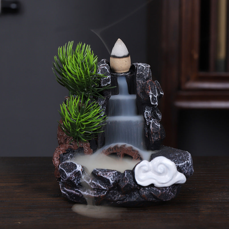 Zensoullab Backflow Incense Burner Resin Ceramic Creative Decoration Aromatherapy Sandalwood Burner Home Aromatherapy Incense Burner Zen
