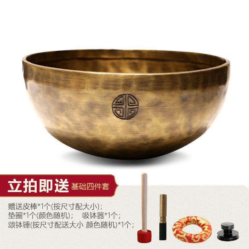 Zensoullab Nepal Handmade Full Moon Himalaya Bowl Santa Bowl Sound Therapy Copper Bowl Yoga Meditation Healing Buddha Sound Bowl Singing Bowl