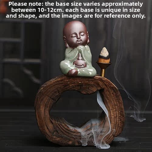 zensoullab Yunshang Tea Pet Ornament Creative Little Monk Purple Clay Backflow Incense Burner Tea Set Accessories Home Office Art Ornament
