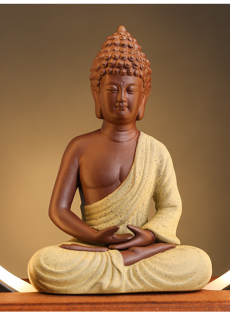 zensoullab Backflow Incense Burner Indoor Incense Creative Zen Buddha Sandalwood Agarwood Tea Ceremony Entrance Living Room Ceramic Lamp Ring Ornament