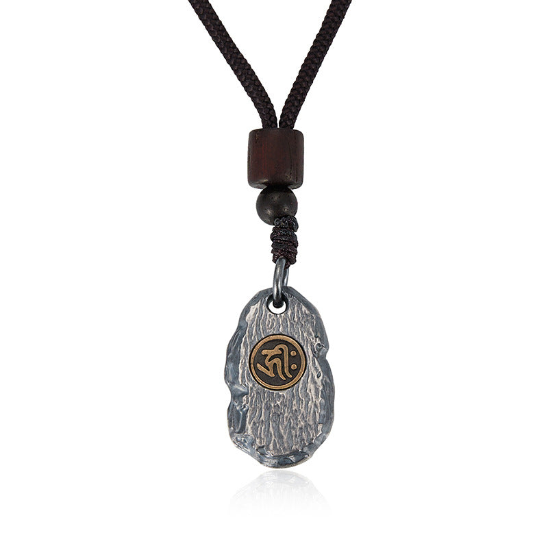 zensoullab Zodiac Birth Buddha Pendant Men Thai Silver Necklace Women Vintage Distressed Silver Chain Car Keychain Pendant