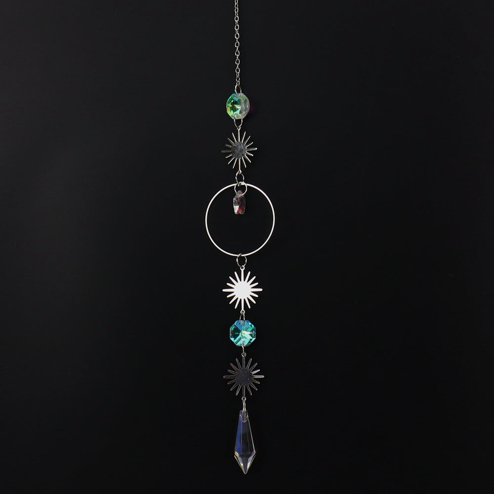 zensoullab Crystal Sun Catcher Silver Pendant Light Fixture Crystal Accessories