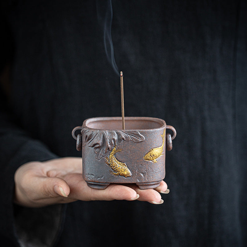 Zensoullab Zen Chinese Ancient Fragrance Incense Inserted Incense Burner Creative Home Living Room Desktop Tea Room Space Desktop Decoration Incense Burner