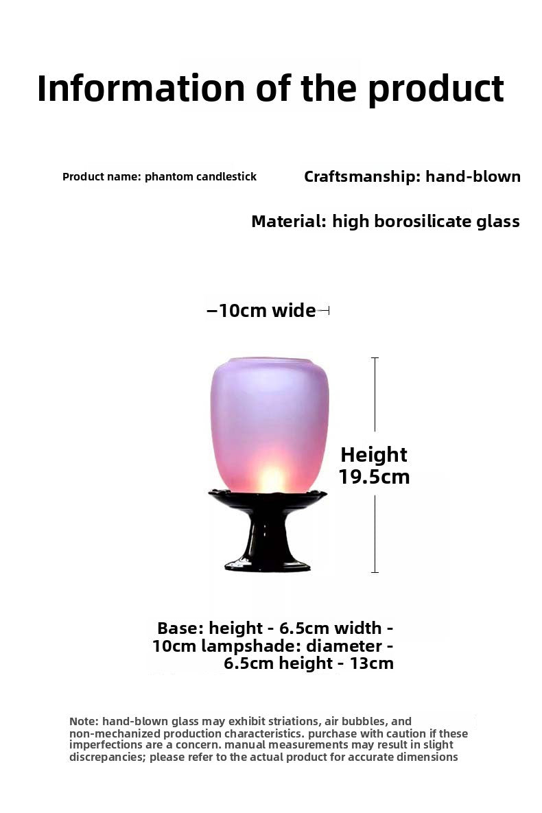 zensoullab Empty Illusion Candle Holder Home Aromatherapy Glass Ornament High-end Vintage Chinese Zen Creative Atmosphere Lamp Ancient Style